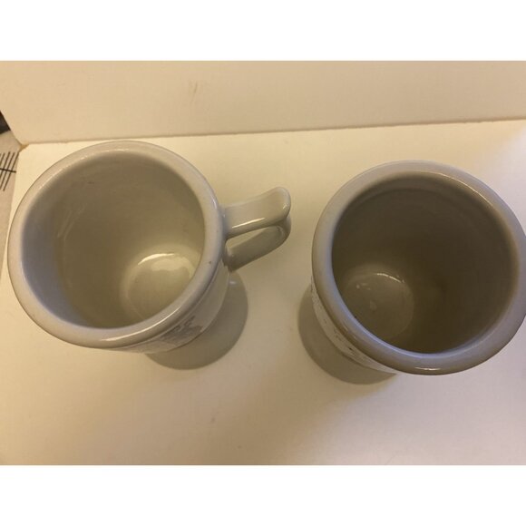 Vtg 2 Sterling Vitrified China Mugs East Liverpool Ohio USA F-5 Restaurant Ware - Picture 11 of 13